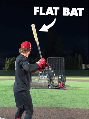 Hitting with a FLAT BAT (Illegal Wood Bat) #baseball #MLB 