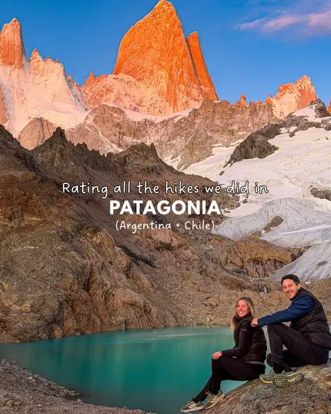 Ranked by someone who cried at the top of Fitzroy (in a good way ofc)   Not all hikes are created equal, and Patagonia really said “let me prove it” 😅  We hiked a mix of short waterfall strolls to a full sunrise mission 🌞 Save this for when you’re planning your Patagonia trip, your future self will thank you 🫶🏼 #patagoniaargentina #patagoniachilena #hikingtrip #mountainhike #hikingviews 