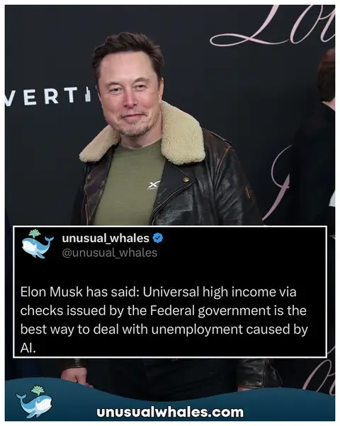 Elon Musk has said: Universal high income via checks issued by the Federal government is the best way to deal with unemployment caused by AI. 40% of young men are attending religious services regularly, per WaPo BREAKING: Spirit Airlines is preparing to shut down after a $500 million government bailout fell apart, per WSJ Thoughts?! Follow @unusual_whales for daily posts about the stock market and crypto📈 NOTE: This post is not financial advice. The stock market is risky, and any trade or investment is expected to have some, or total, loss. Please do research before any trade. Do not use this information for financial decisions. Do not use this, or Unusual Whales’, information for investing. Check terms on site for full terms. APOLOGIES ABOUT THE HASHTAGS⁣⁣⁣⁣⁣⁣:⁣ #stockmarket #housing #epstein #trump #iran