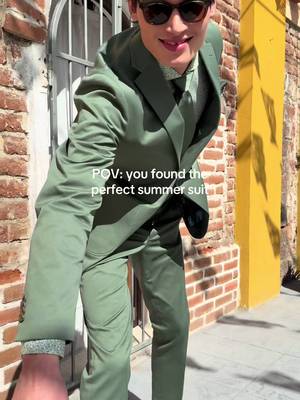 Your search for a perfect summer suit ends now. 👀 Custom build yours at a showroom near you. #INDOCHINO #suittok #summersuit #greensuit #mensstyle 