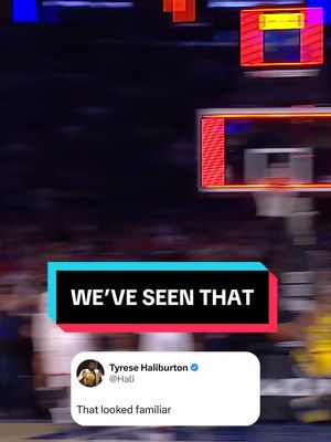 We've seen that before 👀 #NBA #nbaplayoffs #pacers #basketball #tyresehaliburton 