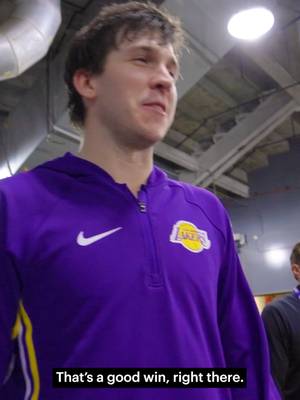 That's a good win!! Austin Reaves walks off after Lakers win Round 1 of the NBA Playoffs #nbaplayoffs