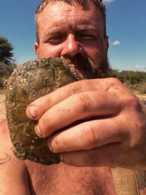 Diving in for the catch 🐢 #NakedandAfraid Season Finale Sunday at 8P.