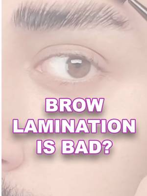 Brow lamination gets a bad rep especially when you see videos like this. But brow lamination isn’t just a trending style that gives you spiked brows, it’s a great way to make styling and drawing in your brows a lot easier and make your brows easy to manage in general! #browlamination #eyebrows #makeupartist 