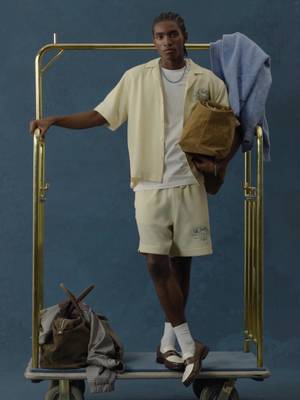 Setting the tempo for the season. - La Dolce Vita Short Sleeve Button Up - Relaxed La Dolce Vita Short - Faux Suede Studded Weekender Bag