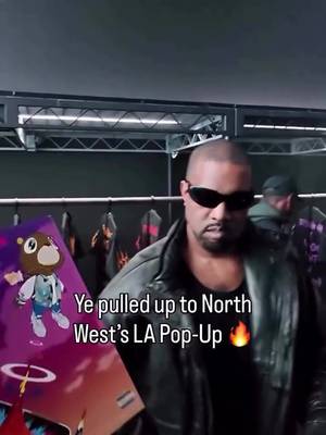 #Ye made a surprise appearance at the LA Pop-Up for North West’s ‘N0rth4ever’ EP‼️🔥 🎥: d_bleezy_10 on IG #kanyewest #northwest #bully 