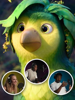 In the booth with #swapped stars Michael B. Jordan, Juno Temple, and Tracy Morgan