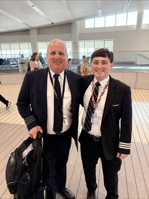Today was supposed to be Capt. Jon Jackson's retirement flight with Spirit Airlines. Afer the airline's sudden shutdown, he found himself heading home as a passenger, seated in the back of a Southwest flight with his son, Chris, a Southwest First Officer.  Chris casually mentioned to the flight’s Pilots that this would have been his dad’s retirement flight. They seized the opportunity to change the course of the day for Capt. Jackson. They alerted Dylan, a Southwest Dispatcher, setting into motion a plan that resulted in a proper retirement party when the flight landed in Baltimore. The Baltimore Airport Fire & Rescue met the aircraft with a traditional water cannon salute, and the Baltimore Ground Operations Team was waiting at the gate to welcome him with cheers and bottle of bubbly. It was a powerful reminder of the aviation community’s ability to show respect, compassion, and solidarity when it matters most. Above all, this moment was about honoring a fellow aviator. Congratulations, and thank you for your service in the skies, Capt. Jackson.