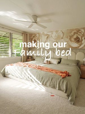 Would you do a family bed? We did and it just works for our family! I know it’s not for everyone but having this super sized bed has been a cuddly game changer for all four of us who sleep in it every night!