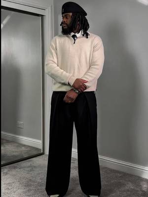 Bringing back the quarter zip 👨🏾‍🏫 Comment "QUARTER ZIP" for outfit details sent straight to your DM 🫡 #quarterzip #mensfashion #outfitinspo #outfitideas #fyp 