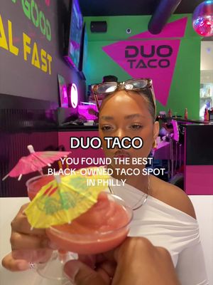 This cinco de Mayo, all roads lead to @Duo Taco 🌮 !!! I recently tried Duo Taco after seeing it on my fyp & yall! This really blew me away😮‍💨, the flavor, the selections, the drinks? Yeah they got me! Full thoughts coming soon but I’m already planning on being back for cinco de Mayo, you coming? #phillyeats #cincodemayo #wheretoeatinphilly #phillyfoodies #blackownedphilly 