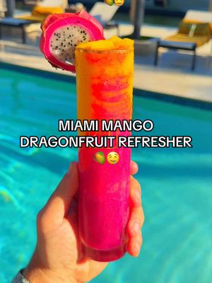 Miami Mango Dragonfruit Refresher🥭🤤 This tastes SO GOOD, have you tried it yet…?👀 #auvodka #miamimango #NEW #drinktok #drinktiktok 