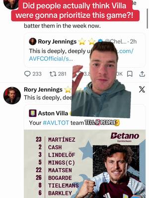 There’s just zero chance people really thought Villa wouldn’t rest their starting XI to prioritize the Europa league semi final  #astonvilla #spurs #tottenham #PremierLeague 