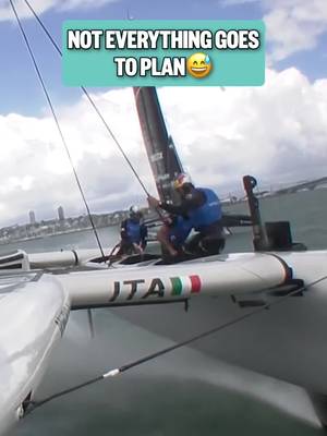 Even the best athletes lose their footing 🫣 #sailgp #sailing #sport #f50 #athletes 
