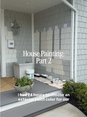 Would you believe me if I told you l sent the wrong colour code to the painters... for our entire house? 🫠 I landed on Pearly White, made peace with it, sent off the code... and came home to half the house painted in Dove Wing. I truly cannot make this stuff up. But here's the thing... I'm actually obsessed. And judging by the polls, most of you are too. So maybe the universe knew what it was doing all along. My next project? Picking the shutter colour. So stay tuned for part 3... I'm going to need your help. 👀 #homereno #homerenovationideas #houseinspo #housepainting #homeinspo