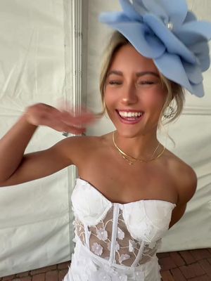 A little commotion for my Kentucky derby dress 🤪🫶🏼