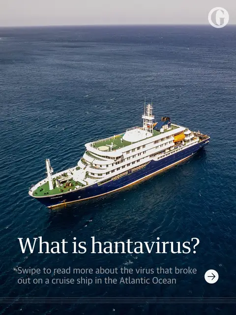Three people died and three others reported ill after a suspected hantavirus outbreak on a cruise ship in the Atlantic Ocean, the World Health Organization and South Africa’s health department said on Sunday. The outbreak of the rare infection was reported on the MV Hondius, which was travelling between Argentina and Cape Verde. According to several online ship-tracking sites, the vessel was just off the port of Praia, the capital of Cape Verde, on Sunday night. The WHO said an investigation was under way but that at least one case of hantavirus had been confirmed. One of the patients was in intensive care in a South African hospital, the UN’s health agency told the Associated Press, and the WHO was working with authorities to evacuate two others with symptoms from the ship. Two of those who died were a husband and wife aged 70 and 69 from the Netherlands. The South African health ministry said the man fell ill onboard the ship and died on the island of Saint Helena, while his wife died at a hospital in Kempton Park, a city in South Africa. A British man, 69, who became ill on the ship was taken to a private health facility in Johannesburg, according to the South African health ministry, which said he tested positive for hantavirus. Swipe to read more about the virus that is suspected to have caused the cruise ship outbreak - and tap the link in bio to read the full explainer. 