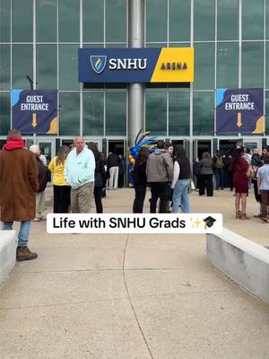 Everything’s better with you here 💙💛 #snhucelebrate #collegegraduation #classof2026 #commencement 