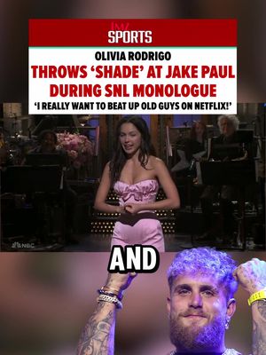 Olivia Rodrigo hosted "SNL" and in her monologue brought everyone back to 2016, when she and Jake Paul were co-stars on the Disney Channel, joking that they’ve both lived out their dreams—hers being music and his being fighting old people on Netflix. 🎤🥊