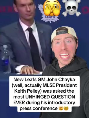 This is the single most unhinged question I have EVER heard asked at an NHL press conference… WOW 🤯☠️ #hockey #NHL #toronto #leafs #torontomapleleafs 