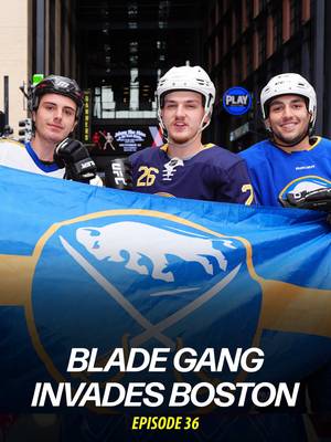 @buffalobladegang invaded enemy territory in Boston for round 1 of the playoffs 🏒🛼✨