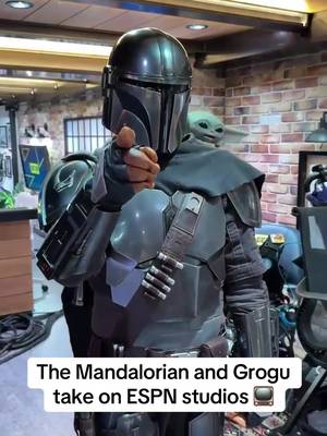 The Mandalorian and Grogu take on ESPN studios 📺 May the 4th be with you, and see Star Wars: The Mandalorian and Grogu only in theaters May 22. #maythe4thbewithyou #starwars #grogu #mandalorian #maythe4th