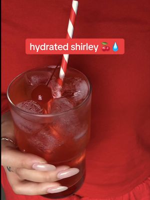 Replying to @mads me 🤝 my liquid i.v. shirley temple 🤝 the #MetGala livestream 🍒✨ RECIPE 💧 1 stick Sugar-Free Ring Pop Cherry Liquid I.V. 16 oz water 1 tbsp grenadine top off with sparkling water + garnish with a maraschino cherry #liquidiv #shirleytemple 
