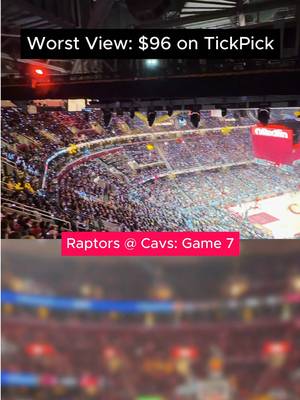 Check out the best vs worst seats on Tickpick at Rocket Arena in Cleveland for Game 7 vs the Raptors! #raptors #cleveland #NBA #cavaliers #tickpick 