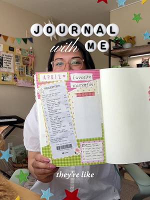 monthly journal with me! April recap 🌷 photo printer: @epson  snacks: @LesserEvil Snacks popcorn  drink: @OLIPOP  scrapbook paper: @junk.journal.junkie @mikeestrawberry  #journalwithme #journalinspiration #journalinspo #journaling 