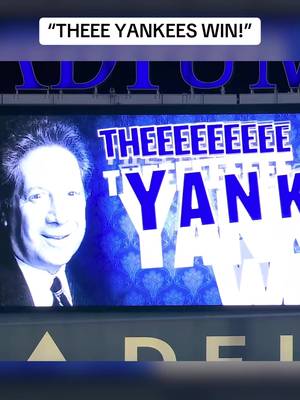 A tribute to John Sterling on the broadcast and the jumbotron after the final out of the game #yankees 