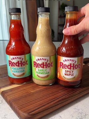 which new flavor are you most excited to try?  comment  🍍 for pineapple hawaiian 🍁 for spicy maple Or 🧄 for garlic parmesan #GOAT #new #franksredhot 