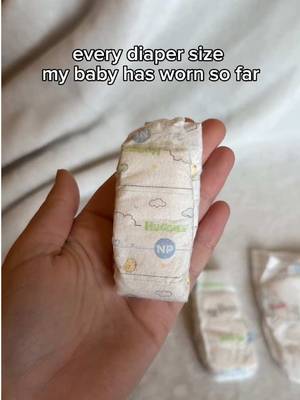 Cannot believe how tiny the first one is compared to where they are now #nicubaby #huggies #diapersize 