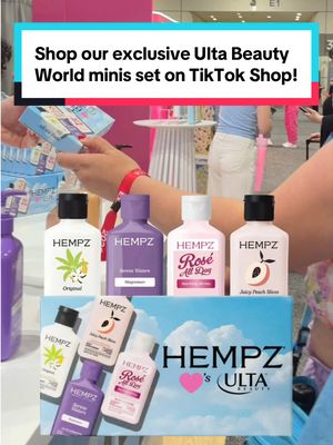 NOW available on TikTok Shop!  Snag this exclusive minis set while it lasts because it won’t be restocked! 🛍️😍 #hempzofficial #ultabeautyworld 