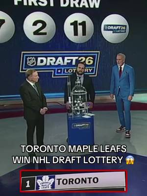 THE TORONTO MAPLE LEAFS HAVE JUST WON THE DRAFT LOTTERY 🤯 #NHL #torontomapleleafs #nhldraft #lottery #gavinmckenna