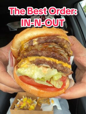 Best In-N-Out Order: 3x2 Animal Style (3 meats, 2 cheeses), no pickles, add raw onion, add whole grilled onion - Grilled onion wrapped Flying Dutchman - and an animal style fries w/ extra onions and chopped chilis. #foodreview #mukbang 