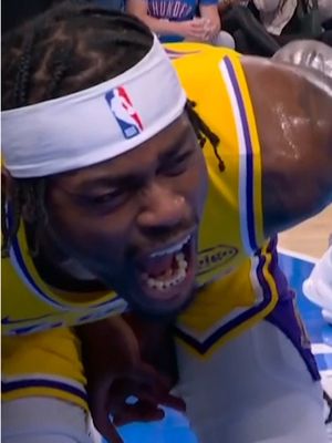 That’s gotta hurt… Jarred Vanderbilt heads to the locker room after a hard hit on the backboard. Watch the #NBAPlayoffs LIVE on Disney+ 📺 #NBA #injury #lalakers #okcthunder 