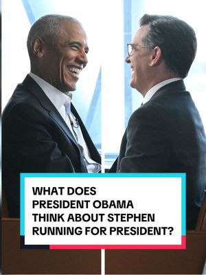 What does President Barack Obama think about a Stephen Colbert presidential run? Tickets to the Museum at the Obama Presidential Center go on sale tomorrow, May 6th at 9am CT. #Colbert #BarackObama #ObamaFoundation #POTUS @The Obama Foundation 