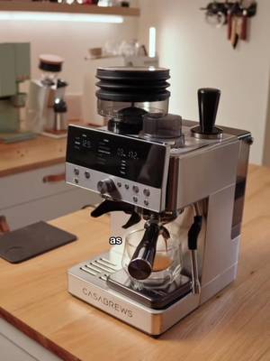 An all-in-one espresso machine with a built-in grinder, a 58mm commercial portafilter, AND a cold brew function? For under $300?? 🤯 The Casabrews Marenza honestly surprised me. Here’s everything packed into this machine: ☕ Built-in conical burr grinder with 30 grind settings, automatic and manual grinding, and bellows for full grounds delivery ☕ 58mm stainless steel portafilter — commercial standard ☕ LCD display showing real-time pressure, extraction time, and steam time ☕ Front brew dial with multiple options: Ristretto, Single, Double, Espresso, Lungo, Americano, and Cold Brew ☕ Hot AND cold brewing in one machine ☕ Adjustable temperature and flow rate ☕ Blind basket included for backflushing — makes maintenance so much easier ☕ Dose funnel to keep grinding mess-free ☕ Mute button ☕ Upgraded basket capacity for flexible dosing ☕ 3-way solenoid valve for proper cleaning If you’ve been wanting to start making espresso at home but didn’t want to spend a fortune — this might be the one. 💰 Use code HAPPYBEANS20 on Amazon for a discount! #CoffeeLovers #CasaBrews #EspressoMachines