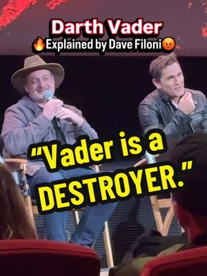 🔥”Darth Vader is a destroyer.” Dave Filoni, President of @LucasFilm @Star Wars explains who Vader is at the #maulshadowlord finale screening. Make sure to watch the new show to see Lord Vader like you never have before! 😡😳🤯  #starwars #starwarsfan #starwarstiktok #darthvader