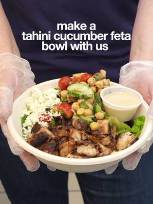 build of the day: tahini cucumber feta. 🥗 #whatsyourgusto #ATL #atlantageorgia #bowls 