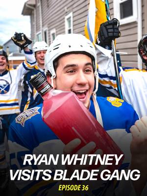Ryan Whitney and @Murls from @Spittin Chiclets pulled up to @buffalobladegang’s house with some Pink Whitney before game 5 in Buffalo 🛼✨ @Biznasty @Mike Grinnell 