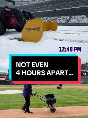 Greatest Grounds Crew in the Game 😤 #rockies #snowday #groundscrew 