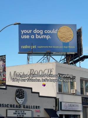 find our first ever billboard on sunset blvd 😌😌😌 #dogtok #dogsupplements 