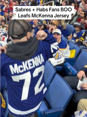 Apparently pulling up to a Sabres vs Habs playoff game with a McKenna jersey makes you a little unpopular... #leafs #habs #NHL #sabres #mckenna