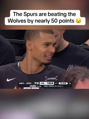 It’s a blowout in San Antonio 😳 #spurs #timberwolves #NBA #basketball #espnsocial 