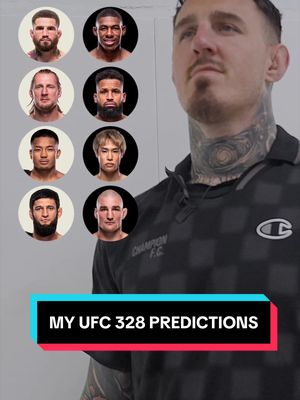My UFC 328 predictions 👊 who you got? 👀 #ufc328 #UFC #prediction #tomaspinall 