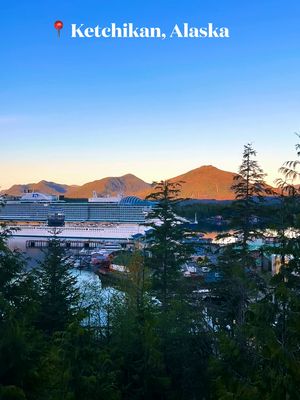 Star Princess makes an elegant first arrival into Ketchikan, guided by the serenity of Alaska. 😍