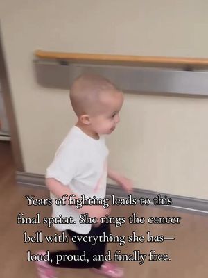Years of fighting leads to this final sprint. She rings the cancer bell with everything she has—loud, proud, and finally free.#RingTheBell #CancerFree #NoChildFightsAlone #RingForHope #fcancer 