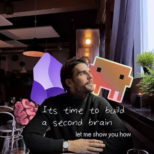 Build a second brain w claude + obsidian 🧠👾 The setup  (this won’t take you much time, steepest learning curve is getting used to Obsidian if you’ve never used it before): 1. download obsidian (it’s free), create a vault →  this is just a folder on your computer where every note is a markdown file you actually own 2. Start dumping: meeting notes, book highlights, random ideas, half-baked thoughts. don’t organise yet. just capture. 3. open claude, upload your notes or connect your vault → now you can ask “what did I learn from that book in march?” and actually get an answer 4. build the habit: capture in obsidian, think with claude. This is the key part, make it a part of your life. The beauty is, it’s whatever you want it to be, it could be deeply personal, or for your business.  I used to have a hand written tech focused second brain (I’ve made videos about it), but this is next level and a cool use case for AI.  Anyone made one? Let me know how you’re using it