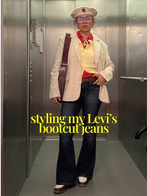playing into the vintage roots of bootcut denim with fresh color and layers 🫰🏽 @Levi’s #levispartner